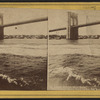 Brooklyn Bridge, New York. (Taken from ferry boat under full headway.)