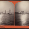 New York, East River, moonlight.