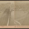 New York, from the pier of the suspension bridge, U.S.A.