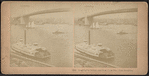 Suspension bridge, and New York City, from Brooklyn.