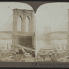 Brooklyn Bridge - the world's greatest suspension bridge, (total length 5987 ft.), New York City.