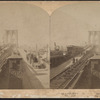 Roadway, cable road, and promenade, Brooklyn Bridge, New York, N.Y.