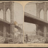 Brooklyn Bridge, near view, New York, U.S.A.