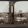 Brooklyn Bridge, W.N.W. [west-northwest] from Brooklyn toward Manhattan, New York City.