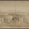 The suspension bridge connecting New York and Brooklyn.
