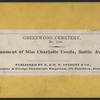 Monument of Miss Charlotte Canda, Battle Avenue.