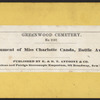 Monument of Miss Charlotte Canda, Battle Avenue.
