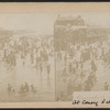 Crowded beach at Coney Island.