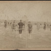 Men on beach, Coney Island.
