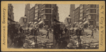 Street construction in lower Manhattan.