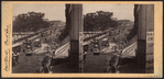 Park Row from Barnum's Museum. The City Hall Park on the left.
