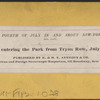 Troops entering the Park from Tryon Row, July 4, 1860.