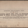 Grand Procession, April 10th 1871, in commemoration of the Treaty of Peace betwen Germany and France.