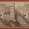 Grand Procession, April 10th 1871, in commemoration of the Treaty of Peace betwen Germany and France.