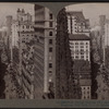 From Empire Building (n.) past Trinity Church steeple, up Broadway, New York, U. S. A.
