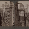 From Empire Building (n.) past Trinity Church steeple, up Broadway, New York, U. S. A..