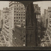 America's greatest thoroughfare; Broadway from the Empire Building, north past Trinity Church steeple, New York, U. S. A..