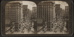Broadway north from the post office building, New York, U. S. A..