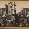 Broadway from the balcony of the Metropolitan, looking south. The St. Nicholas in the distance.