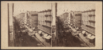 Bird's eye view of Broadway from the Stereoscopic Emporium, looking north.