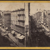 Bird's eye view of Broadway from the Stereoscopic Emporium, looking north.