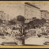 Looking up Broadway from the corner of Fulton Street, showing the ruins of Barnum's Museum.