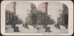 Fifth Avenue, New York City[street view of carriages and pedestrians].