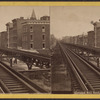 Elevated rail road, New York.