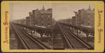 Elevated rail road, New York.