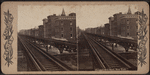 Elevated rail road, New York.