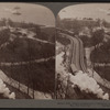 Battery Park, extreme southern part of Manhattan island, elevated railway and New York Bay, New York City.