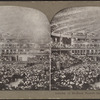 Interior of Madison Square Garden at night.