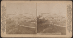 Castle Garden and Bartholdi's Statue, New York [aerial view of the Castle Garden grounds, harbor].