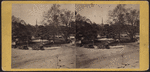 Bowling Green, foot of Broadway [horse drawn carriages in foreground].