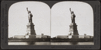 The great Statue of Liberty on Bedloe's Island, New York Harbor, U.S.A.