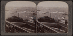 Castle Garden, the Aquarium and Liberty Statue from Washington Building, New York City.