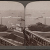 Castle Garden, the Aquarium and Liberty Statue from Washington Building, New York City.