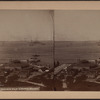 Castle Garden and Liberty Statue[aerial view of harbor].