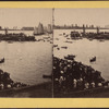 The winning boat passing the judge's boat, July 4, 1860.