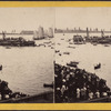 The winning boat passing the judge's boat, July 4, 1860.