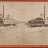 View on the Hudson River [steamboat on river].