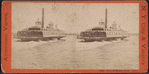 View on the Hudson River [steamboat on river].