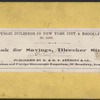 Bank for Saving, Bleeker Street.