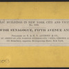 The Jewish Synagogue, Fifth Avenue and 43rd St.