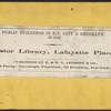 Astor Library, Lafayette Place.