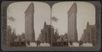 The Famous Flatiron Building -- most remarkable commercial building in the World, New York.