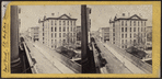 Perspective view of Duane St., showing portion of City Hospital.