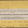A.T. Stewart's Retail Store, Broadway and 10th Street.