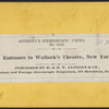 Entrance to Wallack's Theatre, New York.