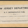New Jersey Department, N.Y. Metropolitan Fair.